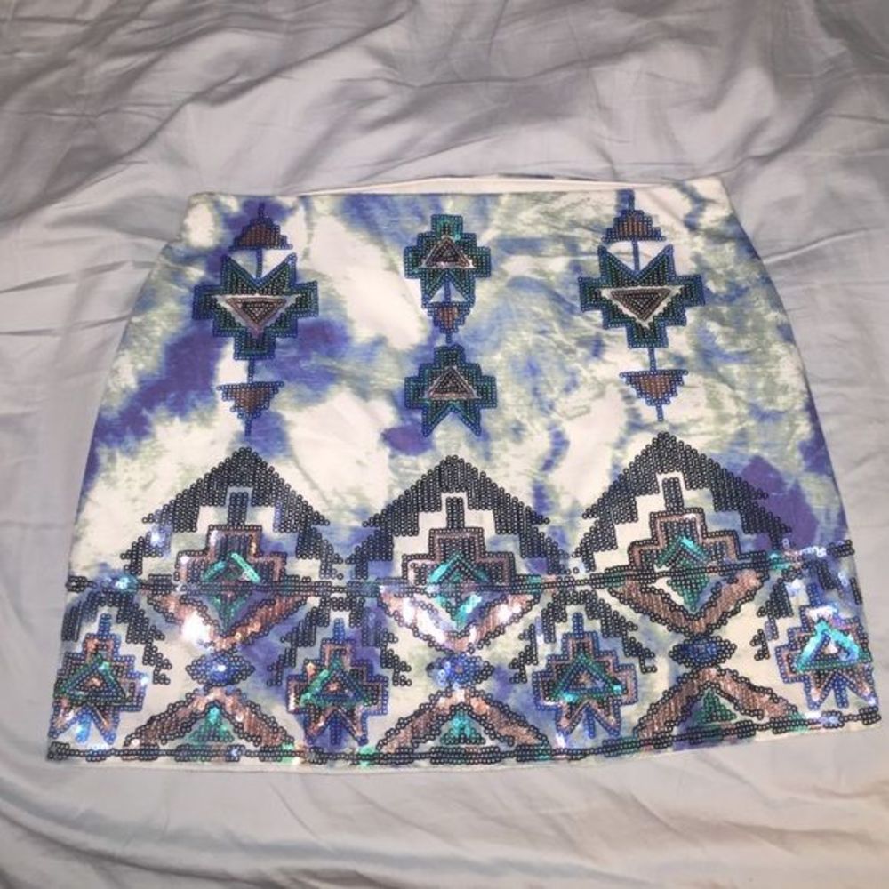 Express Sequin mini skirt